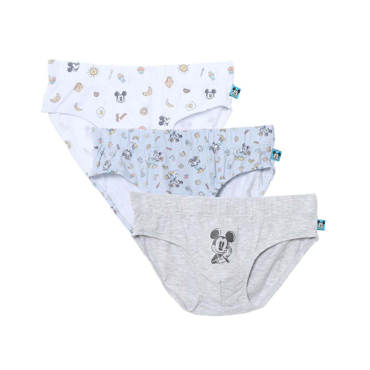 DISNEY - Calzoncillo Niño Algodón Pack X3 Mickey Mouse