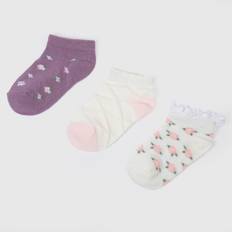 YAMP - Medias Cortas Niña Pack X3 Algodón Yamp