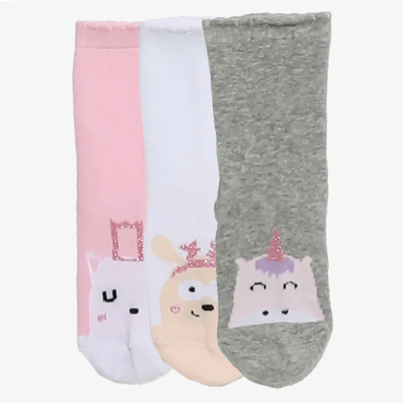 YAMP - Pack X3 Medias Largas Niña Algodón Yamp  