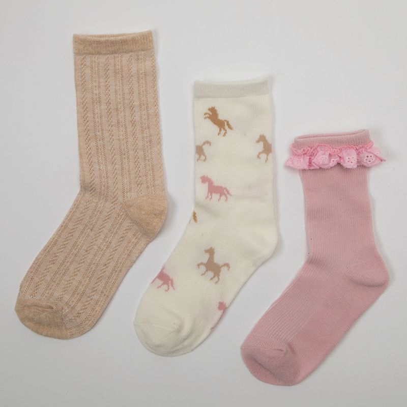 YAMP - Medias Largas Niña Pack X3 Algodón Yamp