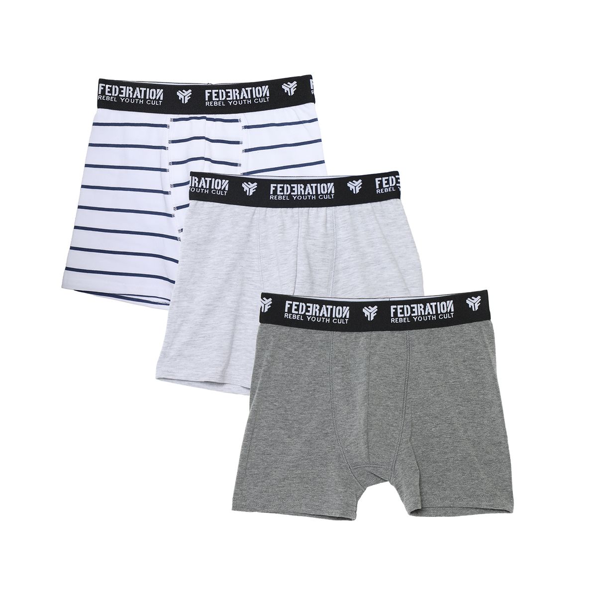 FEDERATION - Boxer Niño Algodón Pack X3 Federation