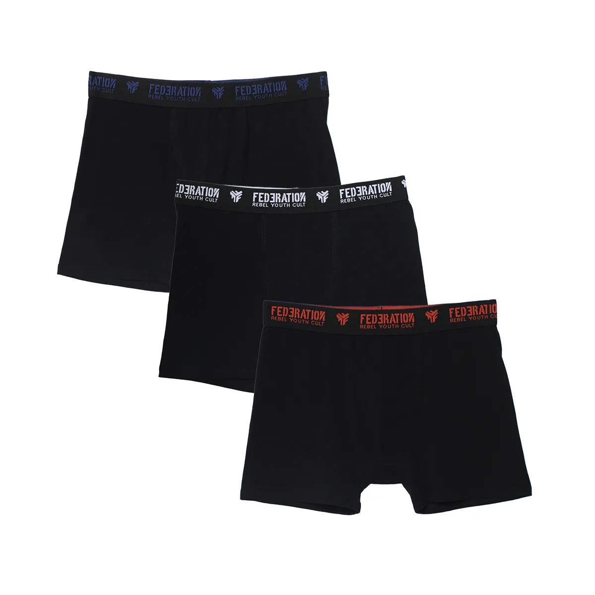 FEDERATION - Boxer Niño Algodón Pack X3 Federation
