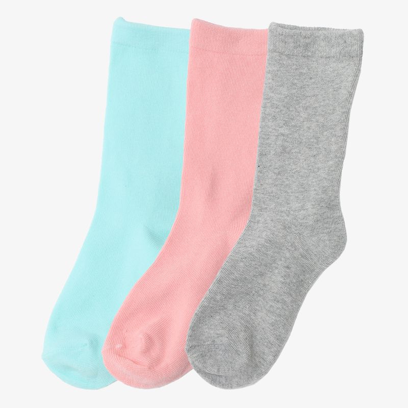 ELEVEN - Pack X3 Medias Largas Niña Algodón Eleven