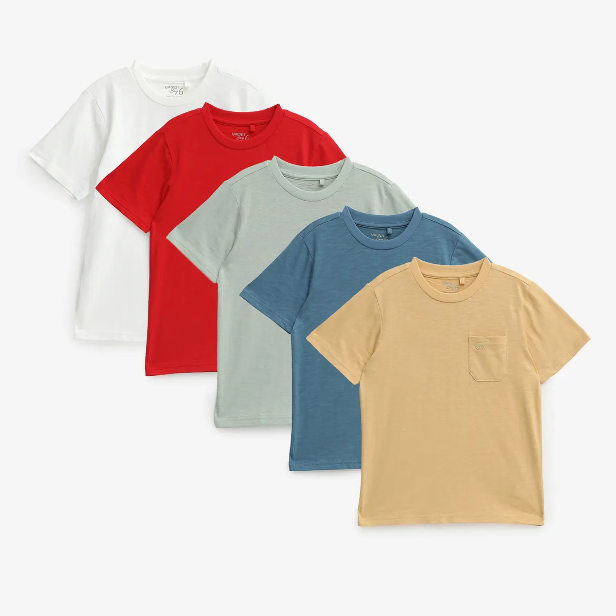 YAMP - Polo Manga Corta Niño Pack X5 Algodón Yamp