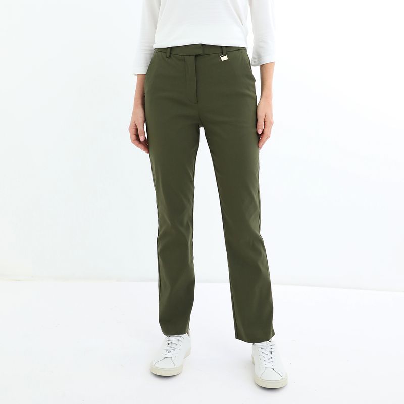 APOLOGY - Pantalón Straight Tiro Alto Mujer Apology