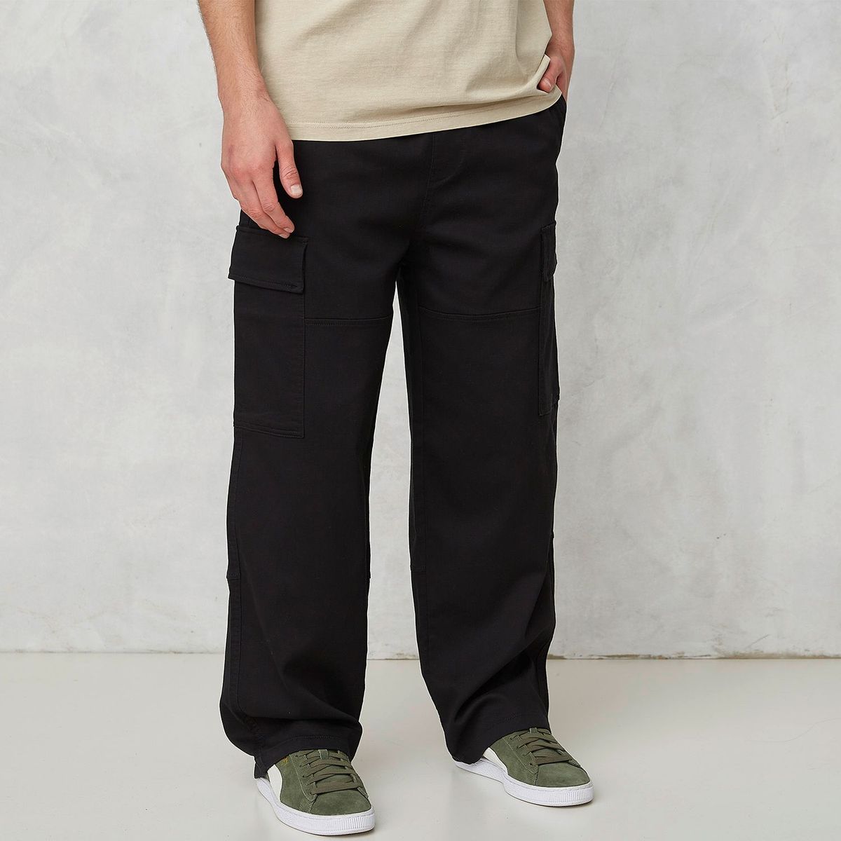 BEARCLIFF - Pantalón Algodón Cargo Fit Baggy Hombre Bearcliff