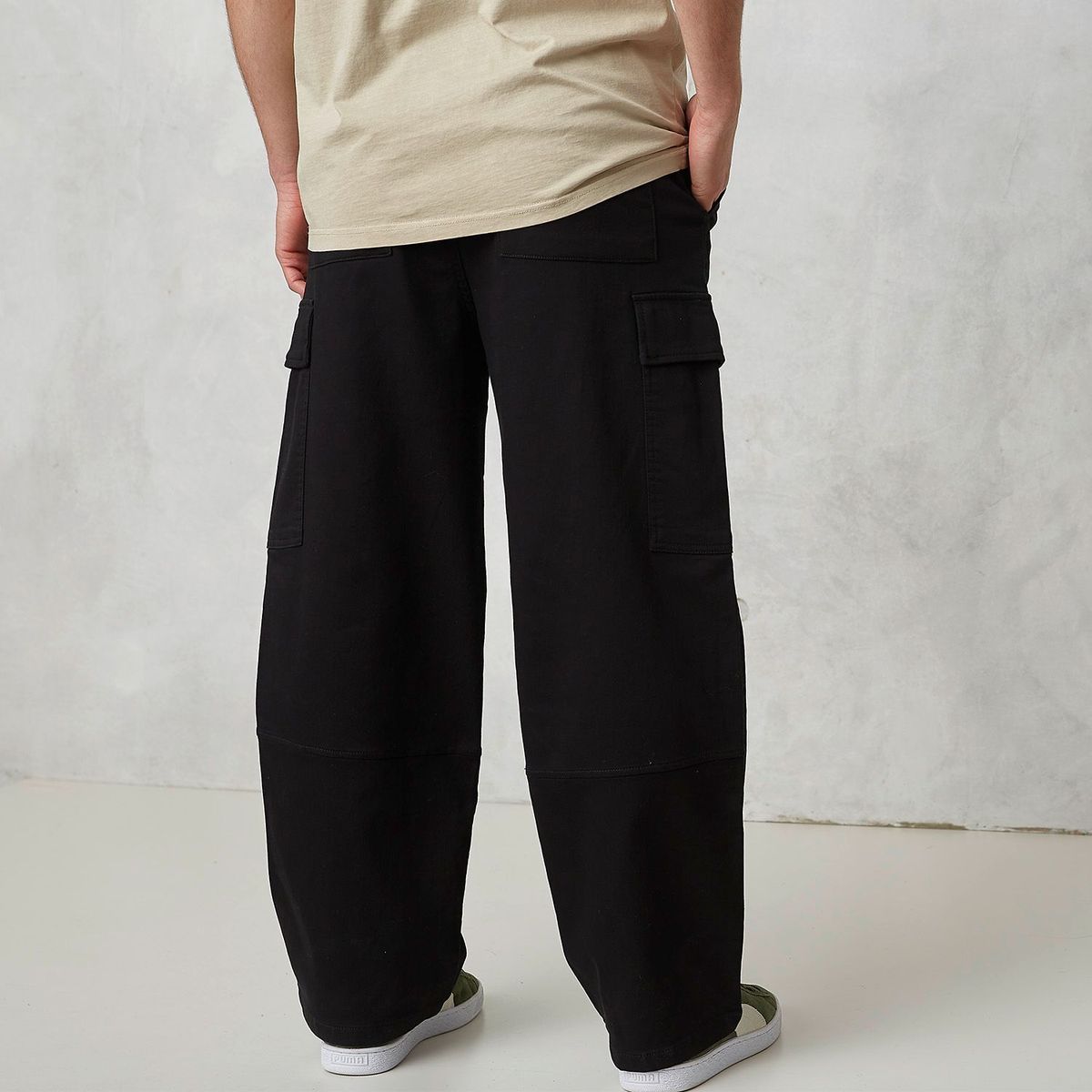 BEARCLIFF - Pantalón Algodón Cargo Fit Baggy Hombre Bearcliff