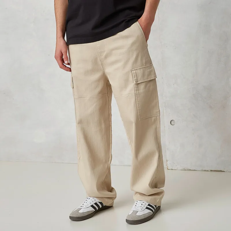 BEARCLIFF - Pantalón Algodón Cargo Fit Baggy Hombre Bearcliff