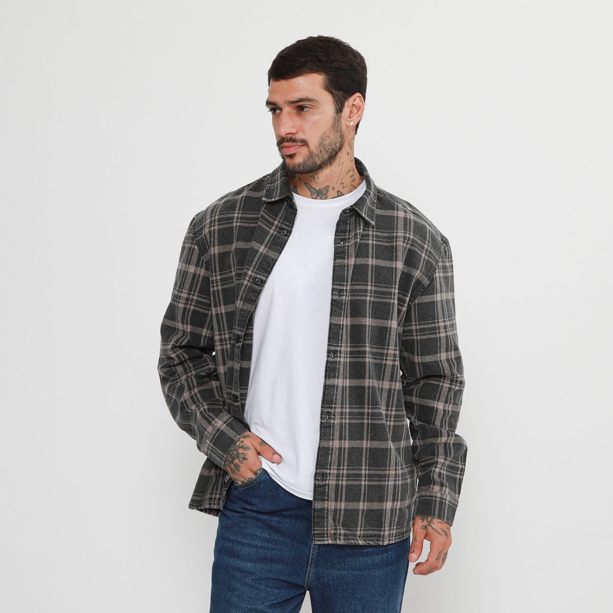 DENIMLAB - Camisa 100% Algodón Regular Fit Hombre Denimlab