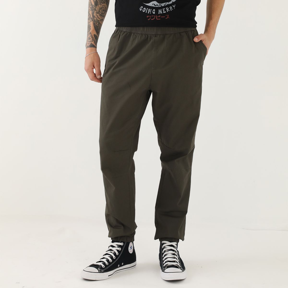 BEARCLIFF - Pantalón 100% Algodón Jogger Fit Hombre Bearcliff