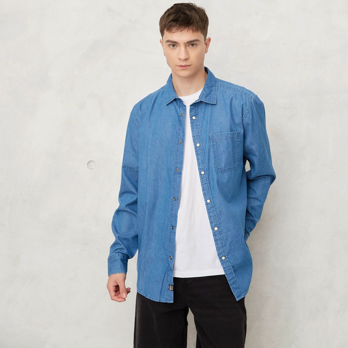 BEARCLIFF - Camisa 100% Algodón Regular Fit Hombre Bearcliff