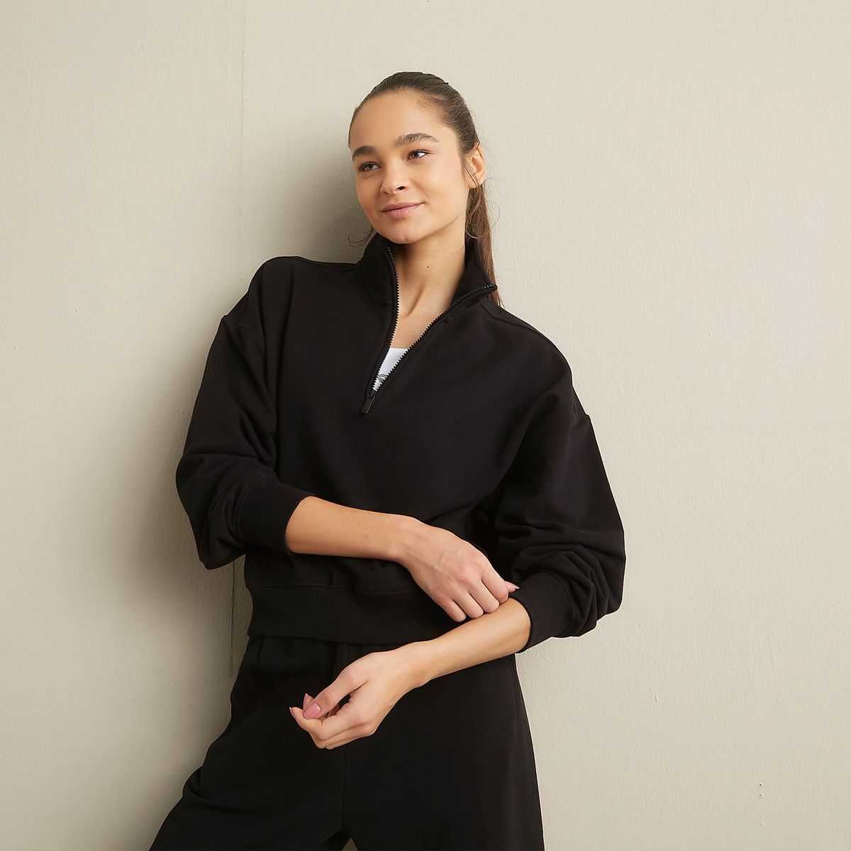 DIADORA - Polera Half Zipper Deportiva Mujer Diadora