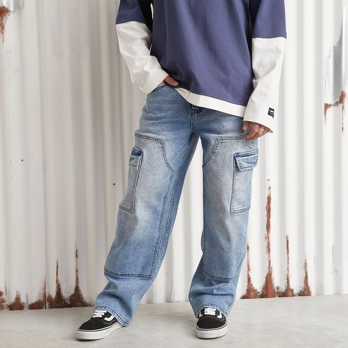 DENIMLAB - Pantalón Cargo Hombre Denimlab