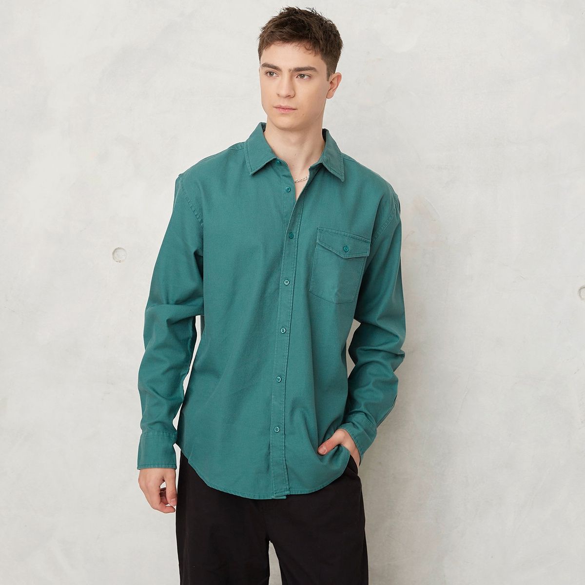 BEARCLIFF - Camisa 100% Algodón Regular Fit Hombre Bearcliff