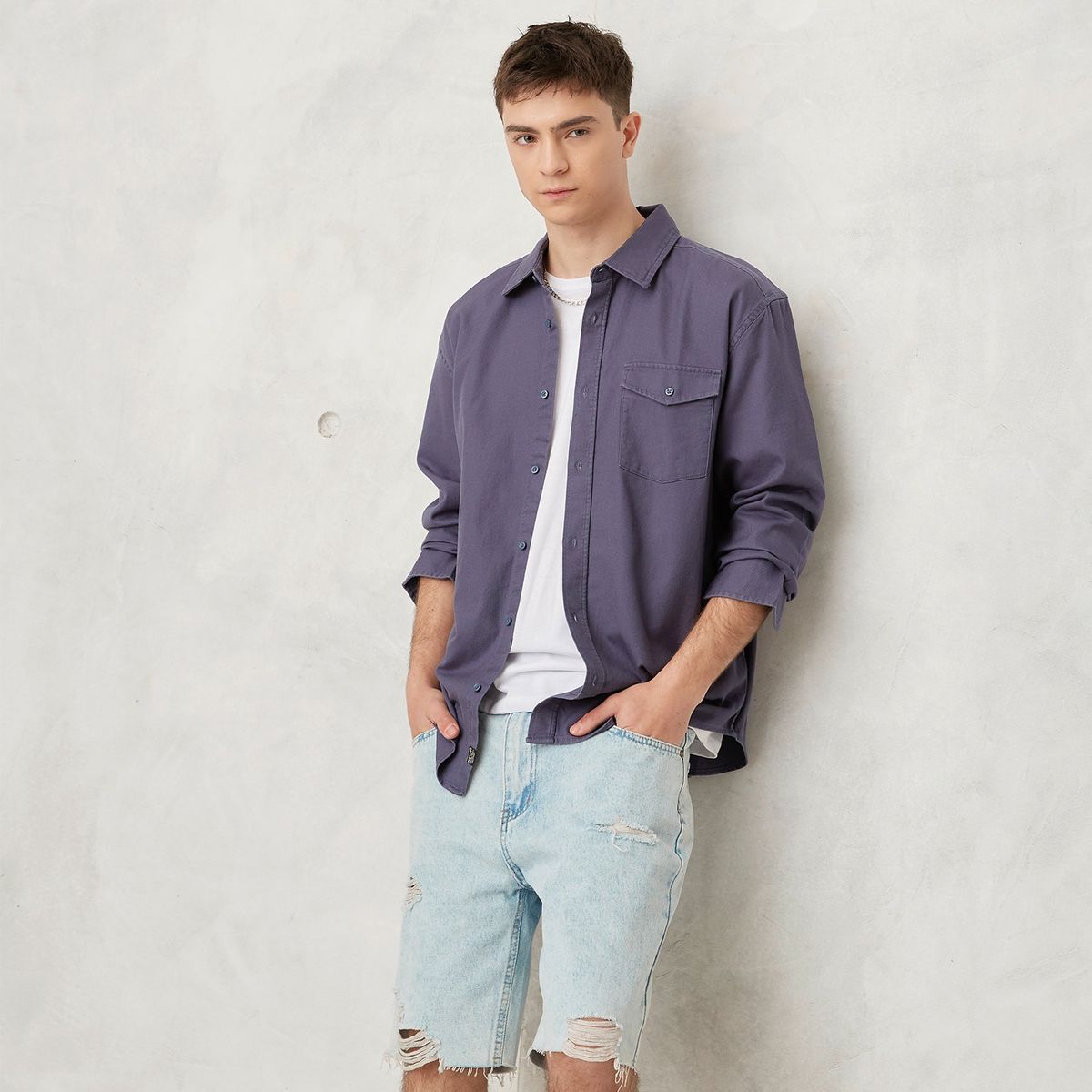 BEARCLIFF - Camisa 100% Algodón Regular Fit Hombre Bearcliff