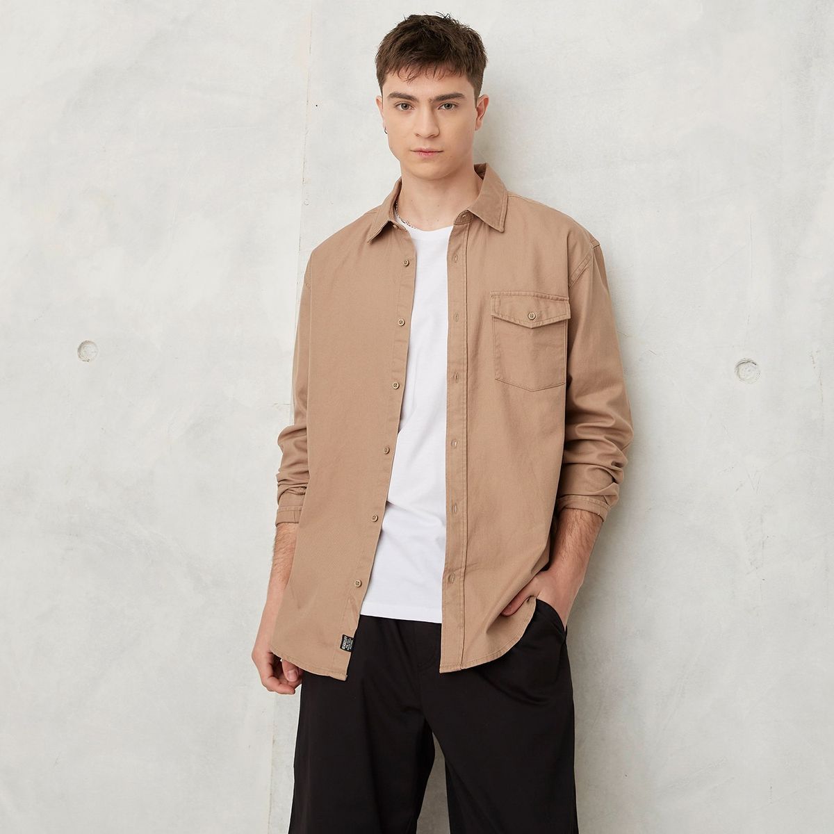 BEARCLIFF - Camisa 100% Algodón Regular Fit Hombre Bearcliff