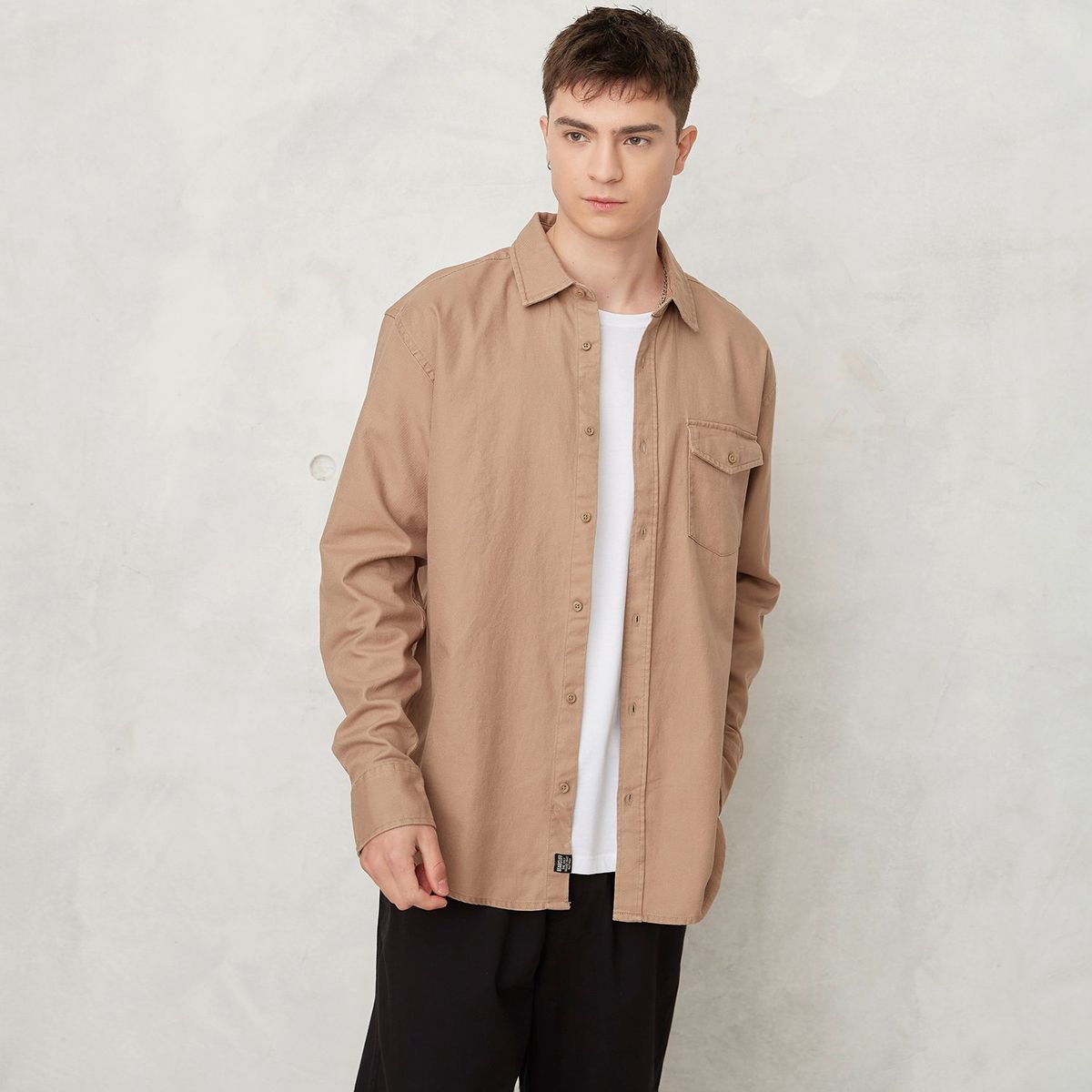 BEARCLIFF - Camisa 100% Algodón Regular Fit Hombre Bearcliff