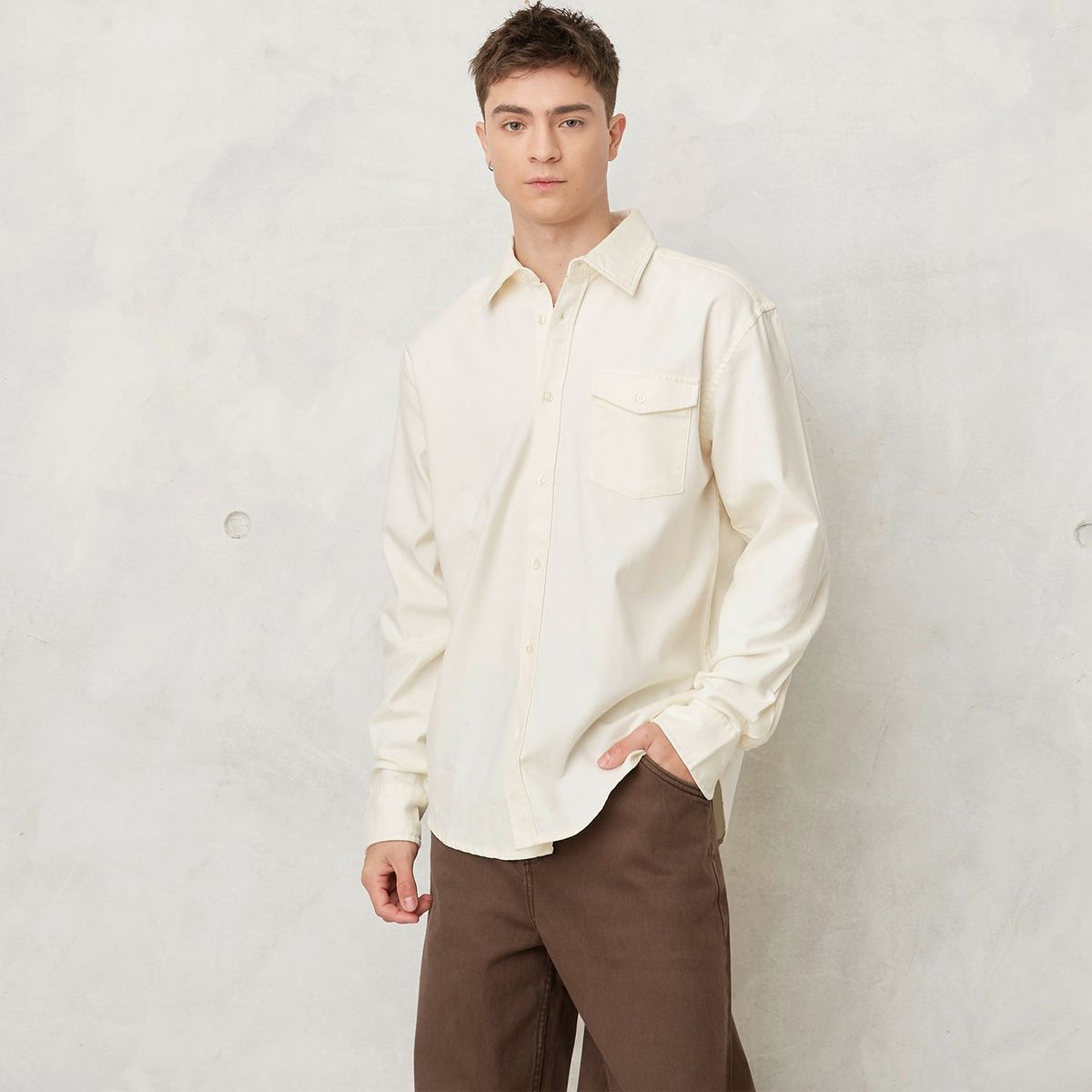 BEARCLIFF - Camisa 100% Algodón Regular Fit Hombre Bearcliff