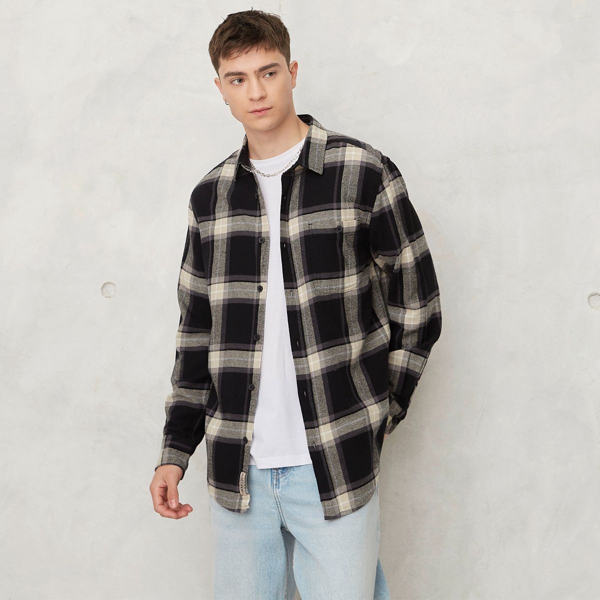 BEARCLIFF - Camisa 100% Algodónregular Fit Hombre Bearcliff