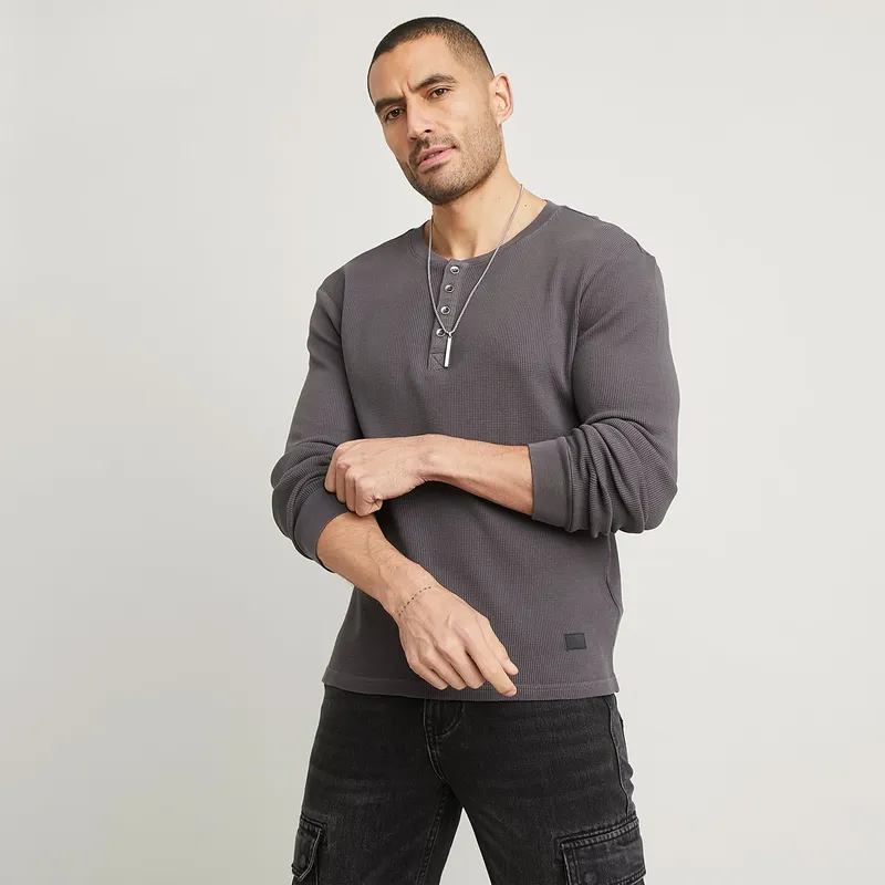 MOSSIMO - Polo 100% Algodón Manga Larga Hombre Mossimo