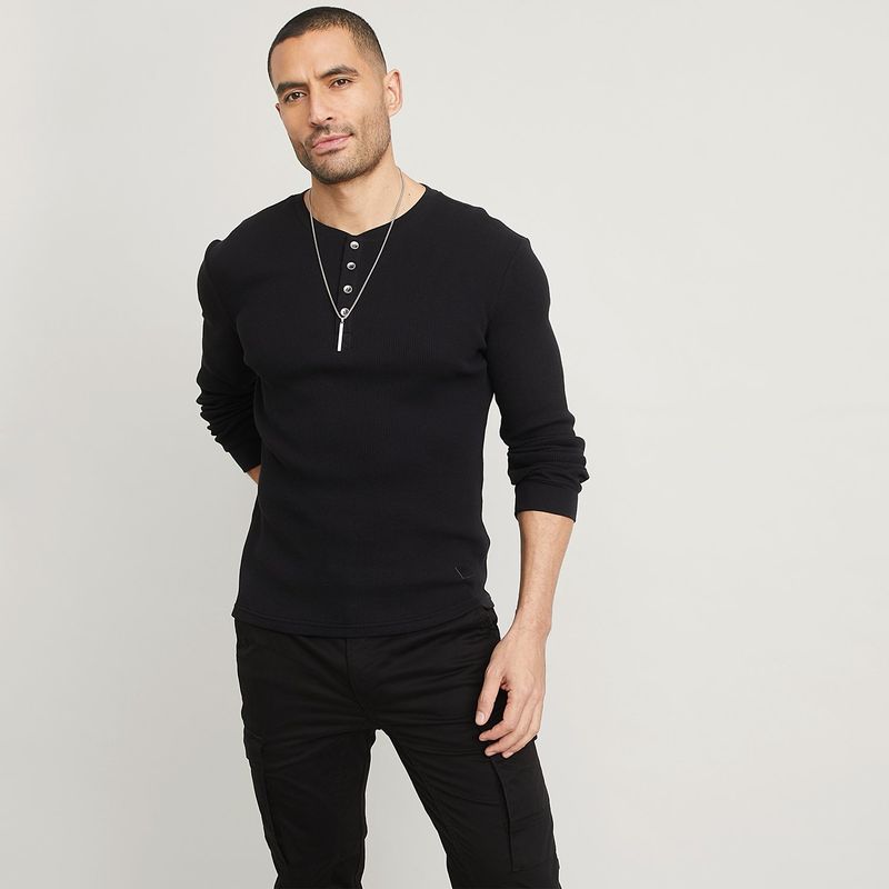 MOSSIMO - Polo 100% Algodón Manga Larga Hombre Mossimo