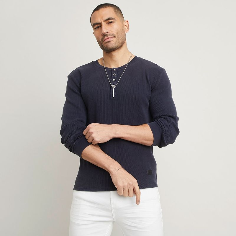 MOSSIMO - Polo 100% Algodón Manga Larga Hombre Mossimo