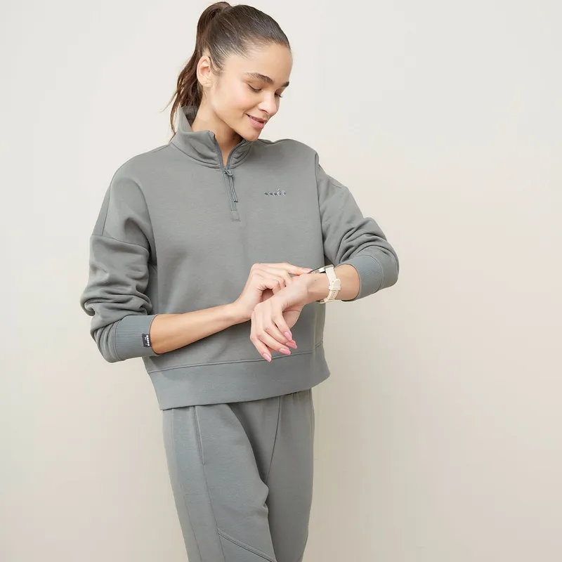DIADORA - Polera Half Zipper Deportiva Mujer Diadora