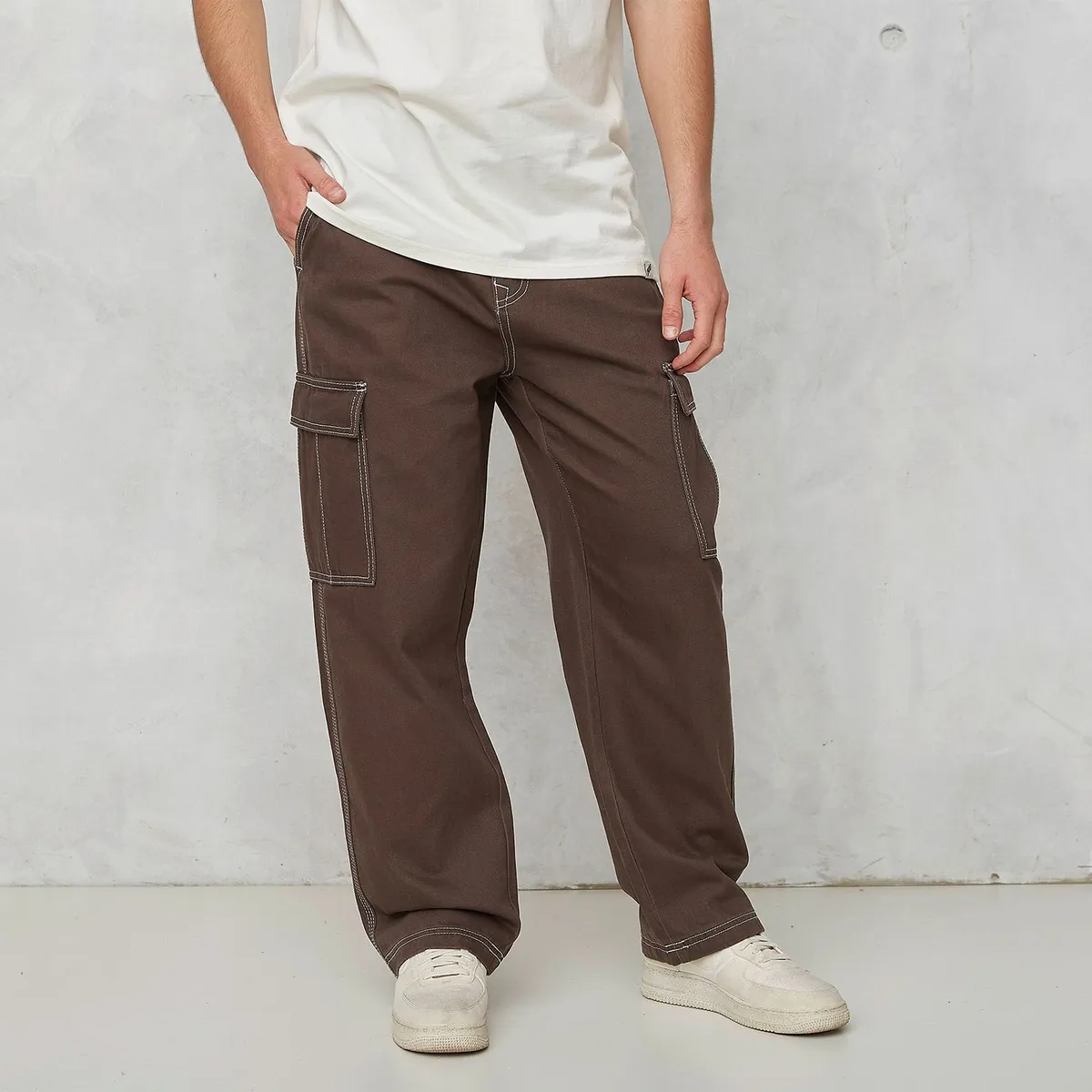 BEARCLIFF - Jean 100% Algodón Cargo Hombre Bearcliff