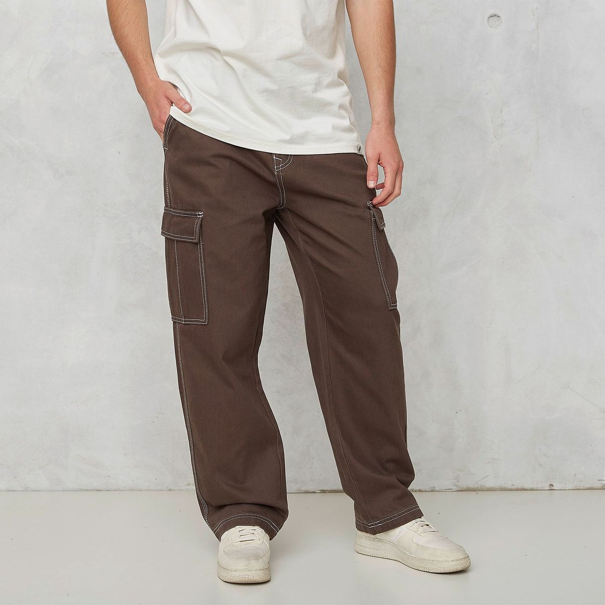 BEARCLIFF - Jean 100% Algodón Cargo Hombre Bearcliff