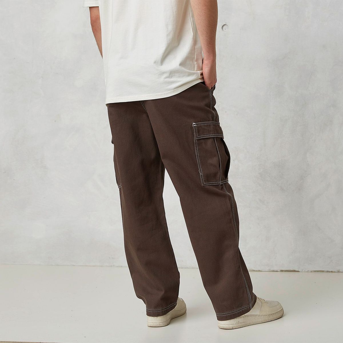 BEARCLIFF - Jean 100% Algodón Cargo Hombre Bearcliff