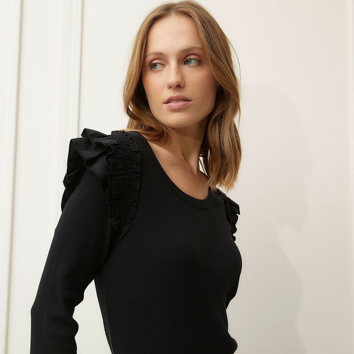 BASEMENT - Polo Manga Larga Algodón Mujer Basement