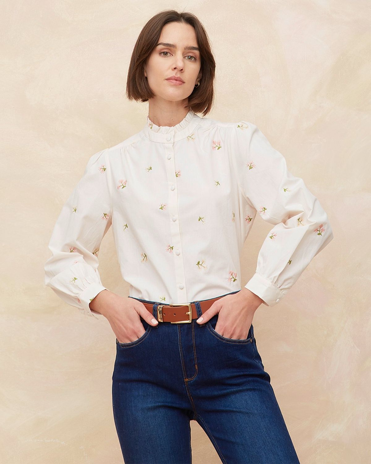 Elle Falabella Blusas Marca Elle Blusa Manga Larga 100% Algodón