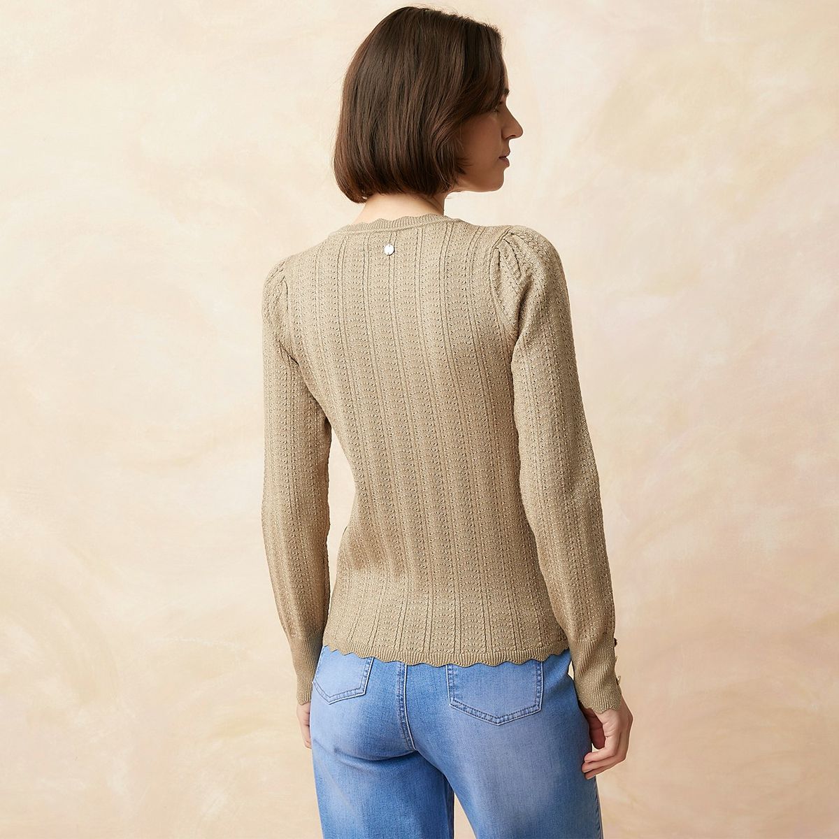 ELLE - Polo Manga Larga Casual Mujer Elle