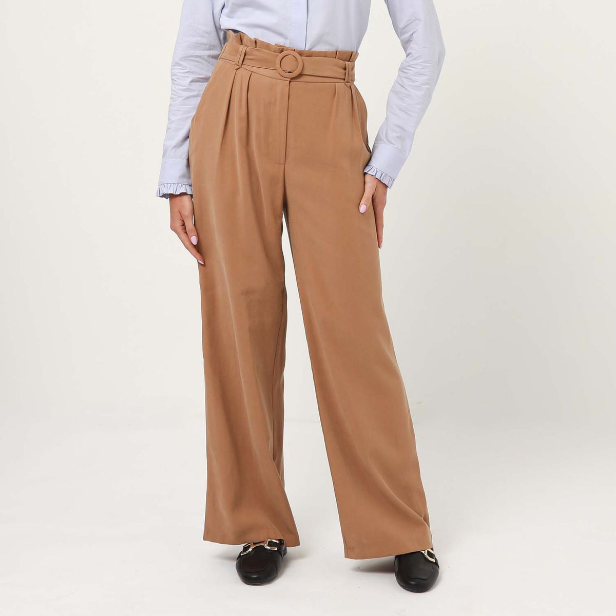 ELLE - Pantalón Palazzo Casual Mujer Elle