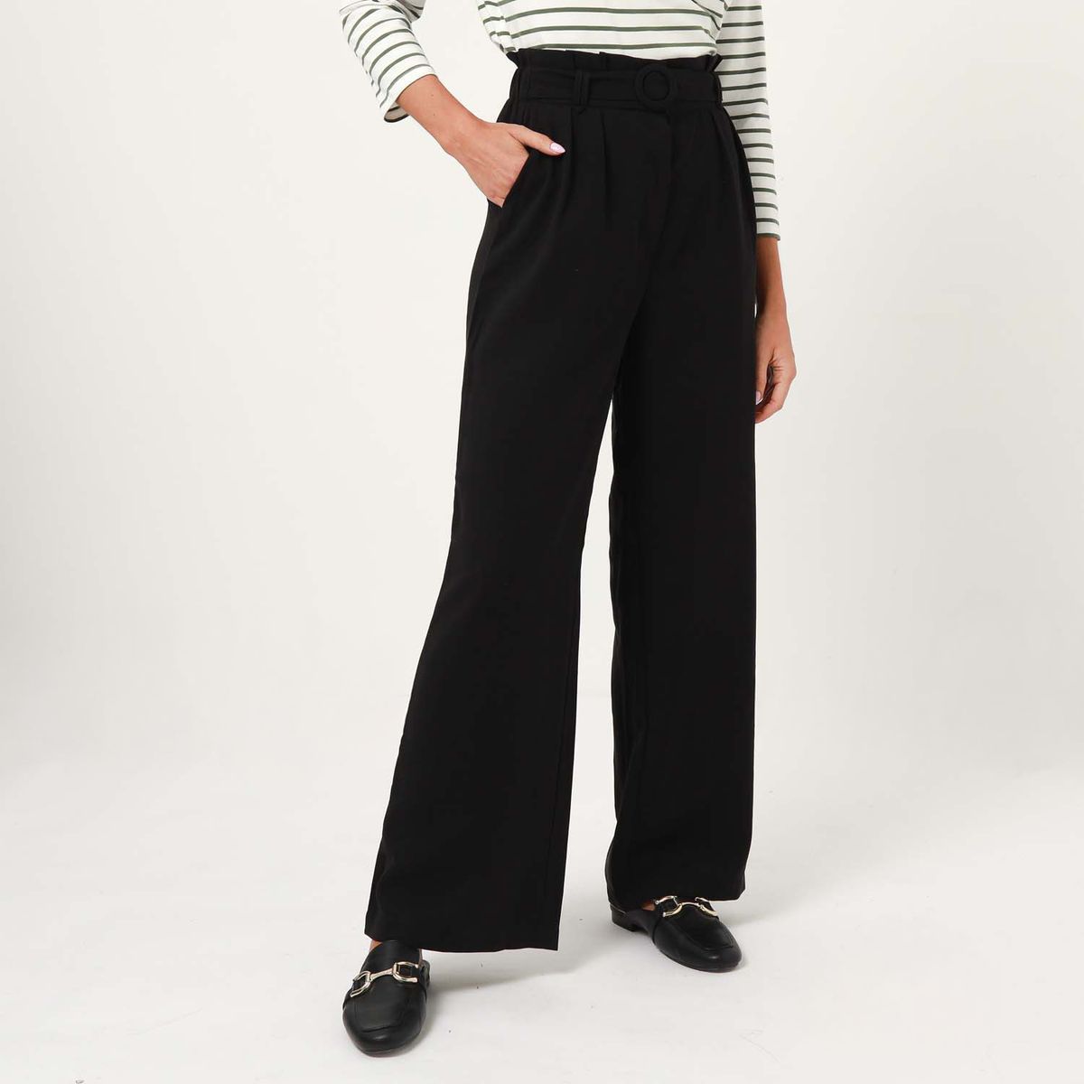 ELLE - Pantalón Palazzo Casual Mujer Elle