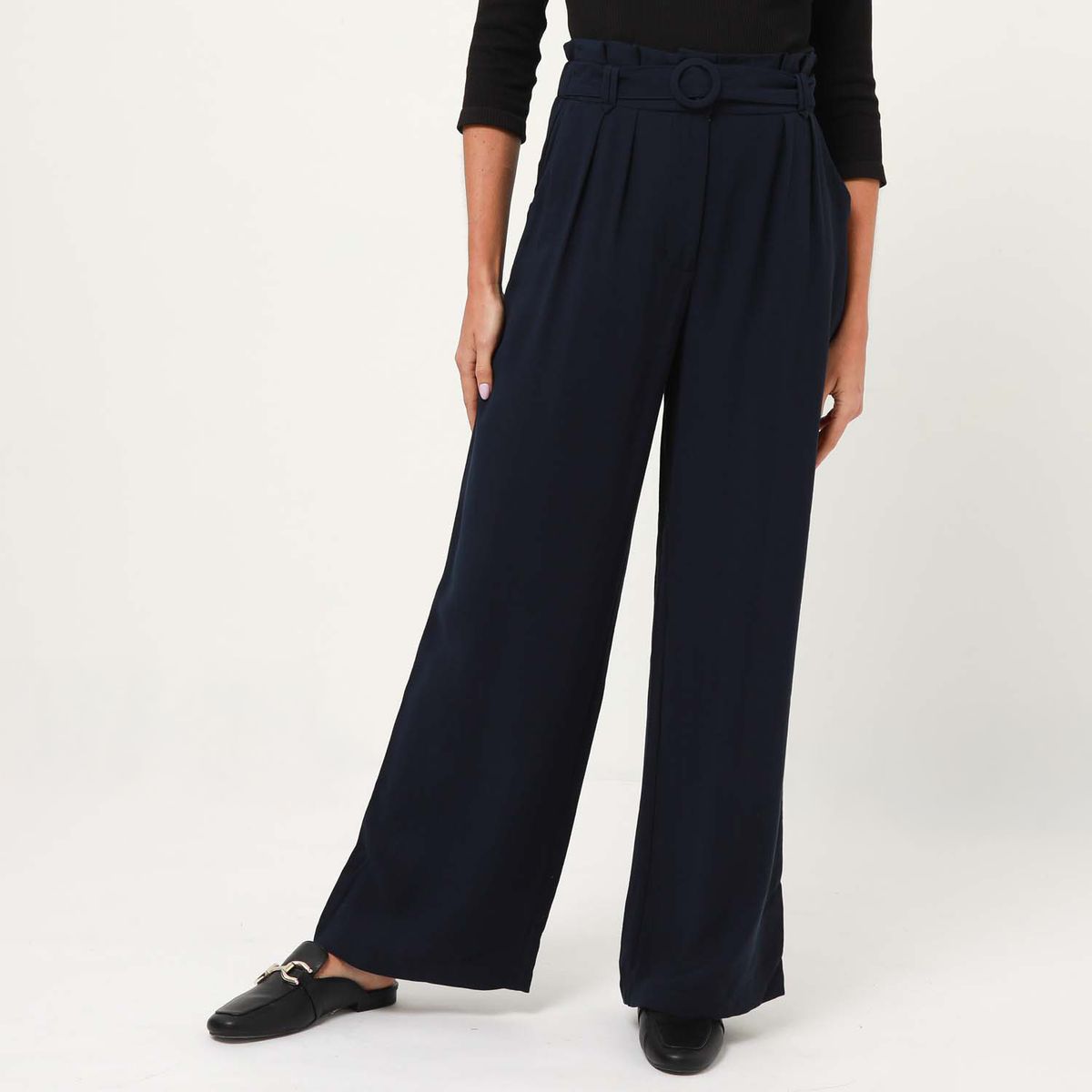 ELLE - Pantalón Palazzo Casual Mujer Elle