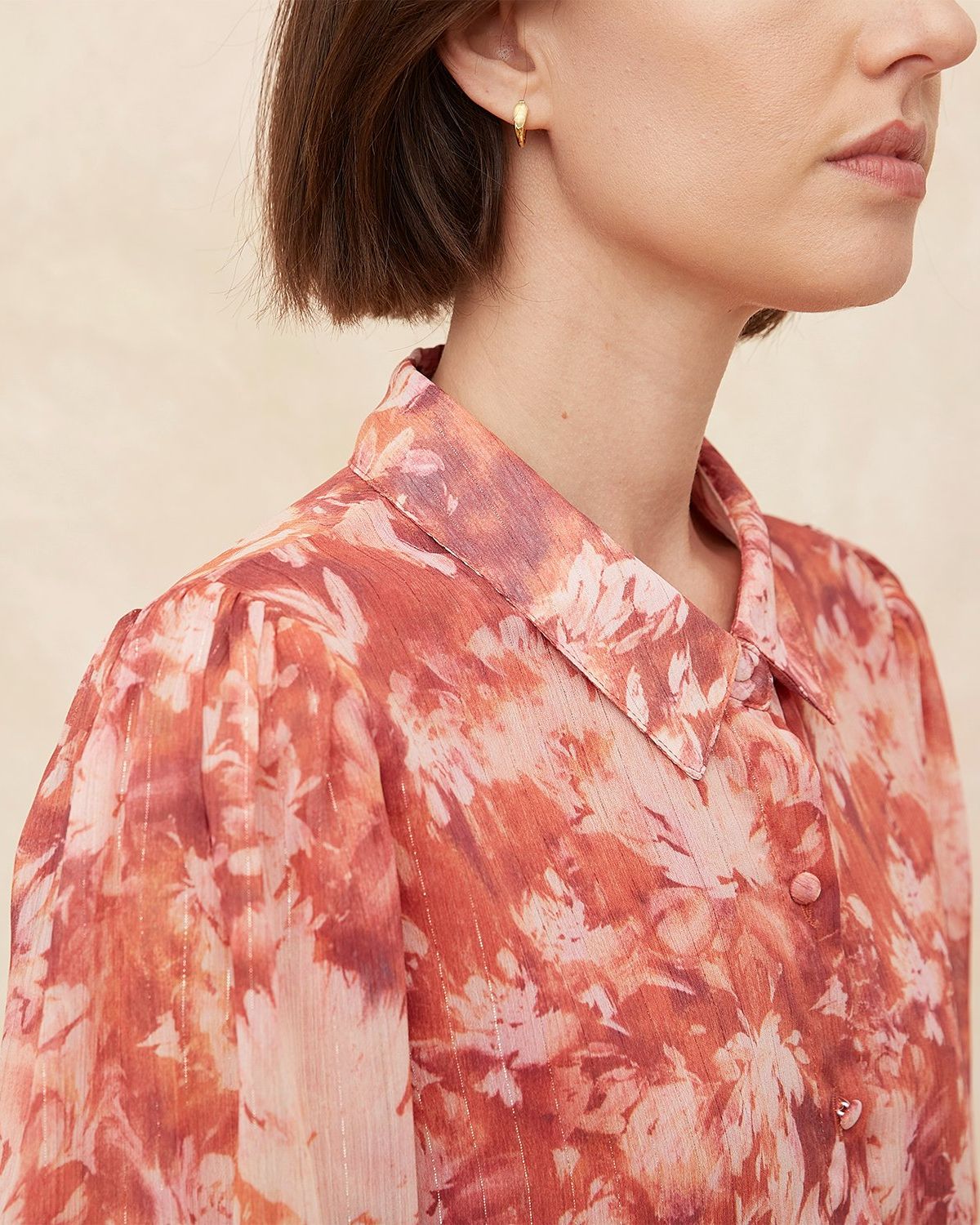 Clothing Blusas Marca Elle Blusa Manga Larga Casual Mujer Elle ELLE