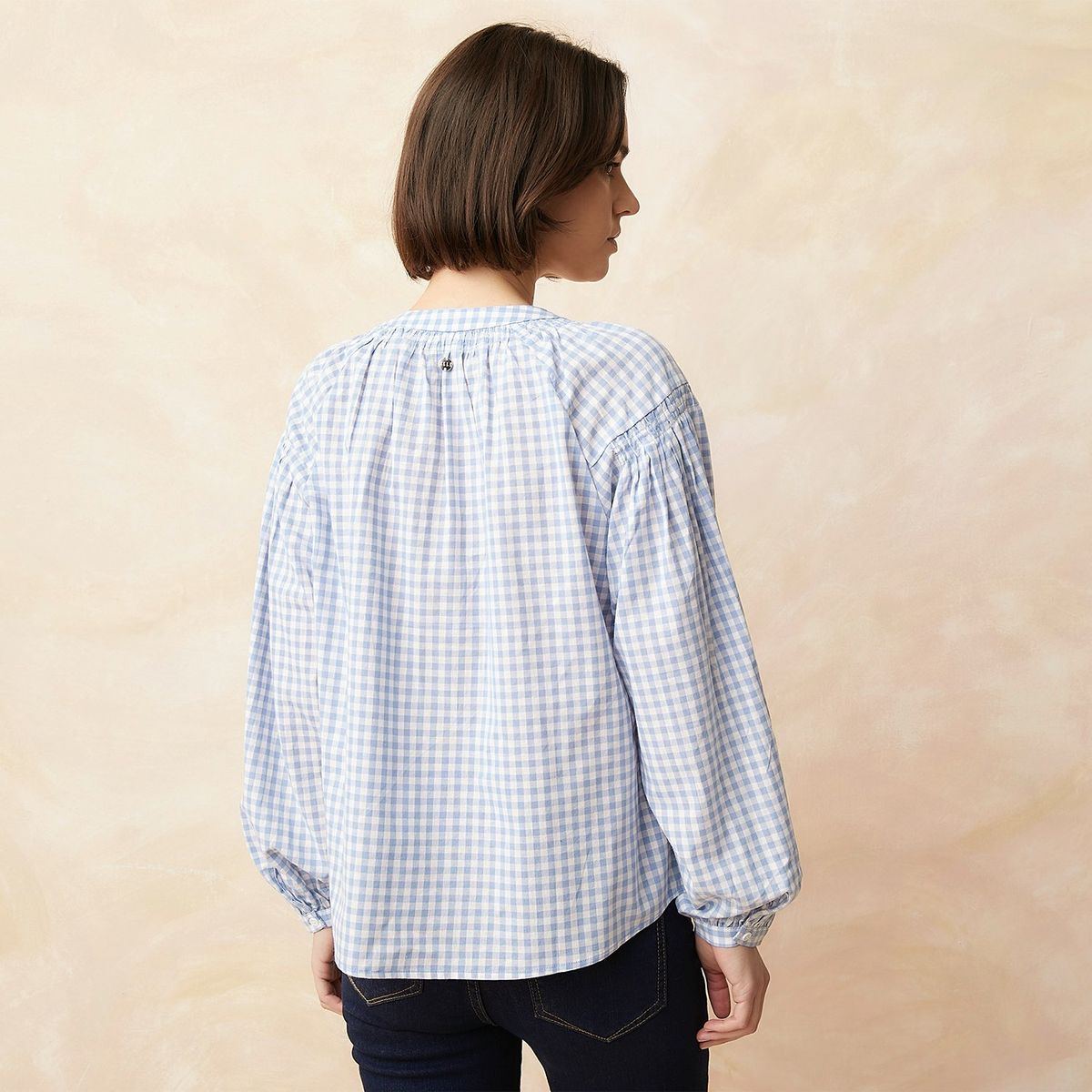 ELLE - Blusa Manga Larga 100% Algodón Mujer Elle