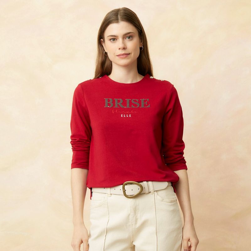 ELLE - Polo Manga Larga Algodón Mujer Elle