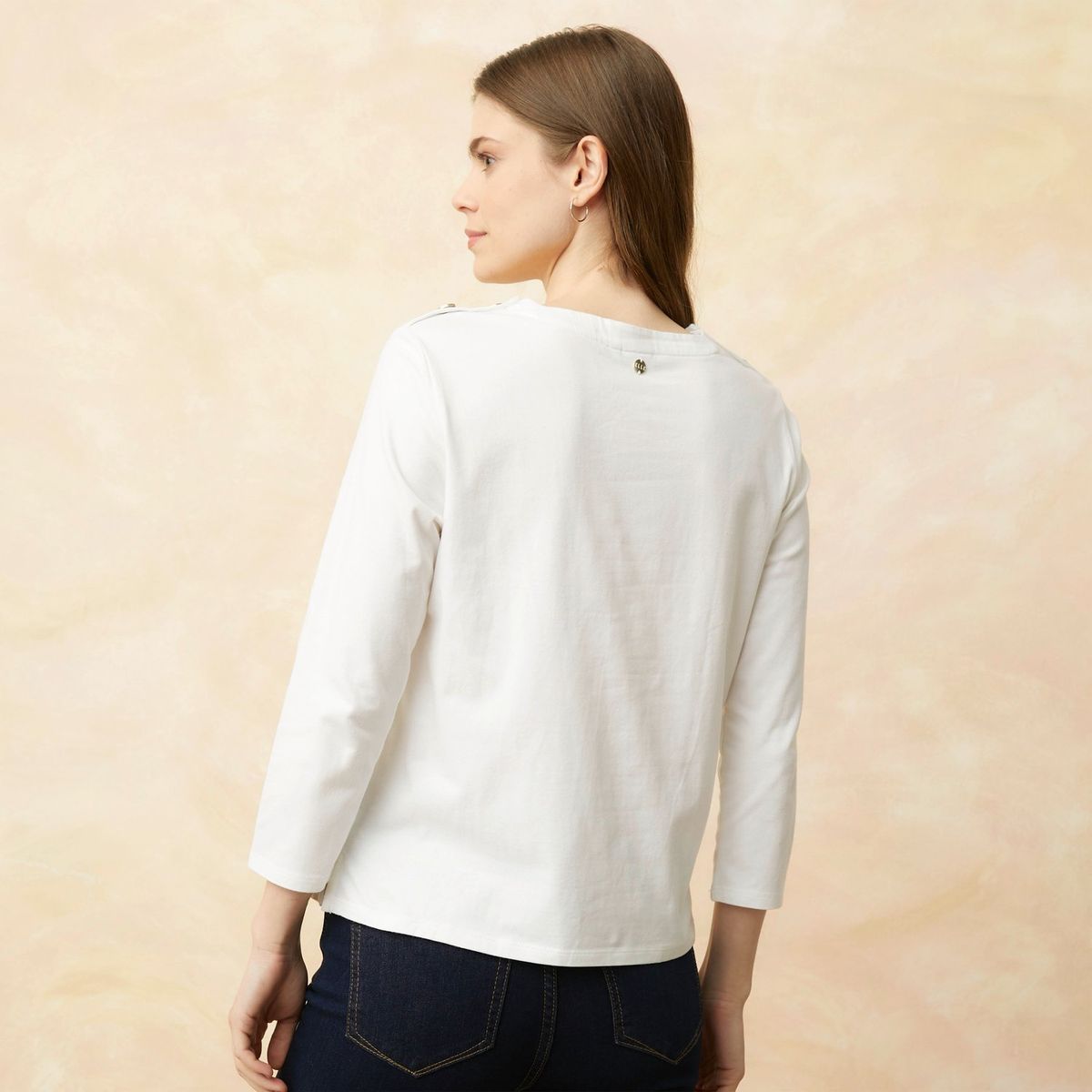 ELLE - Polo Manga Larga Algodón Mujer Elle