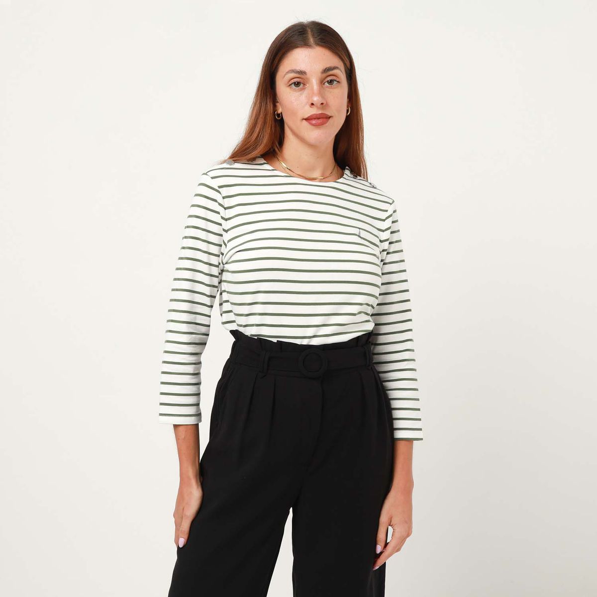 ELLE - Polo Manga Larga Algodón Mujer Elle