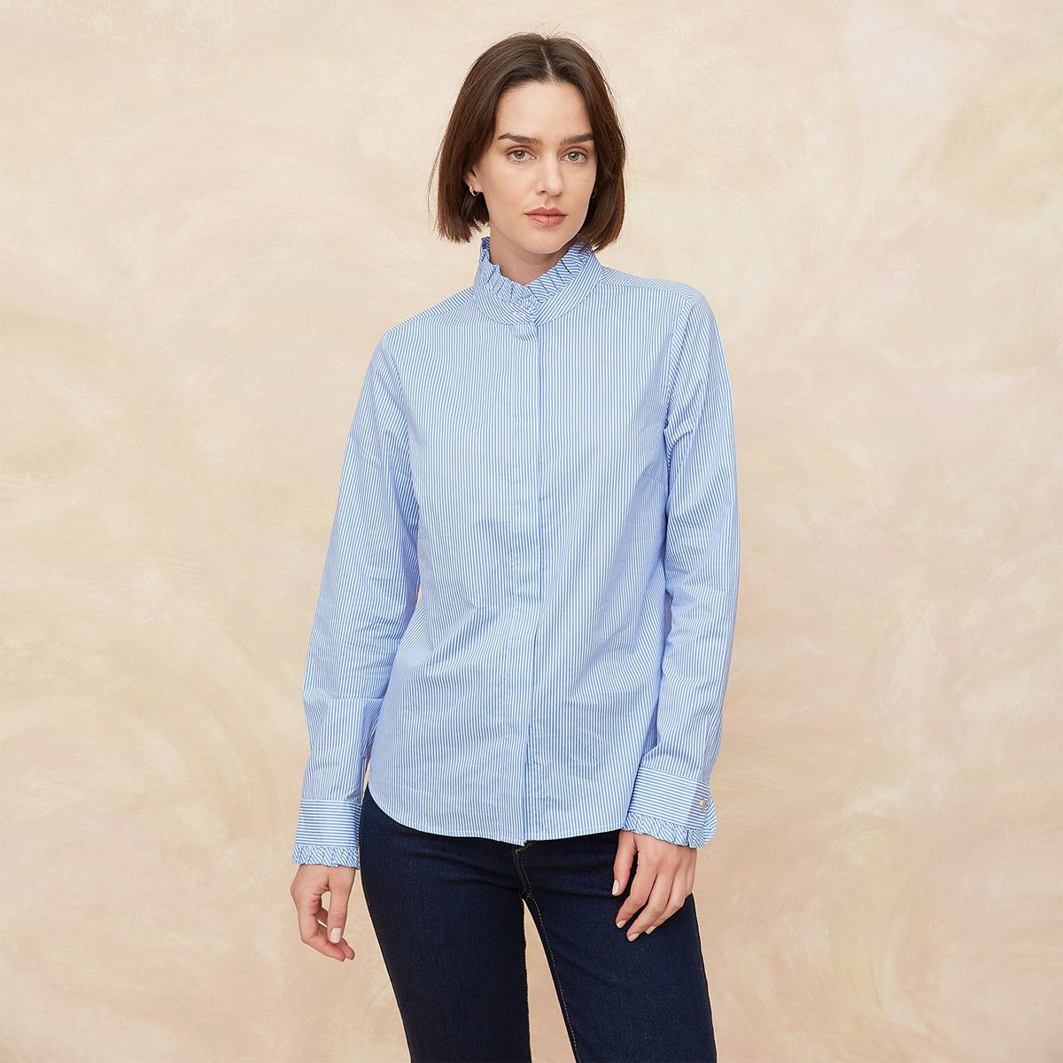 ELLE - Blusa Manga Larga 100% Algodón Mujer Elle