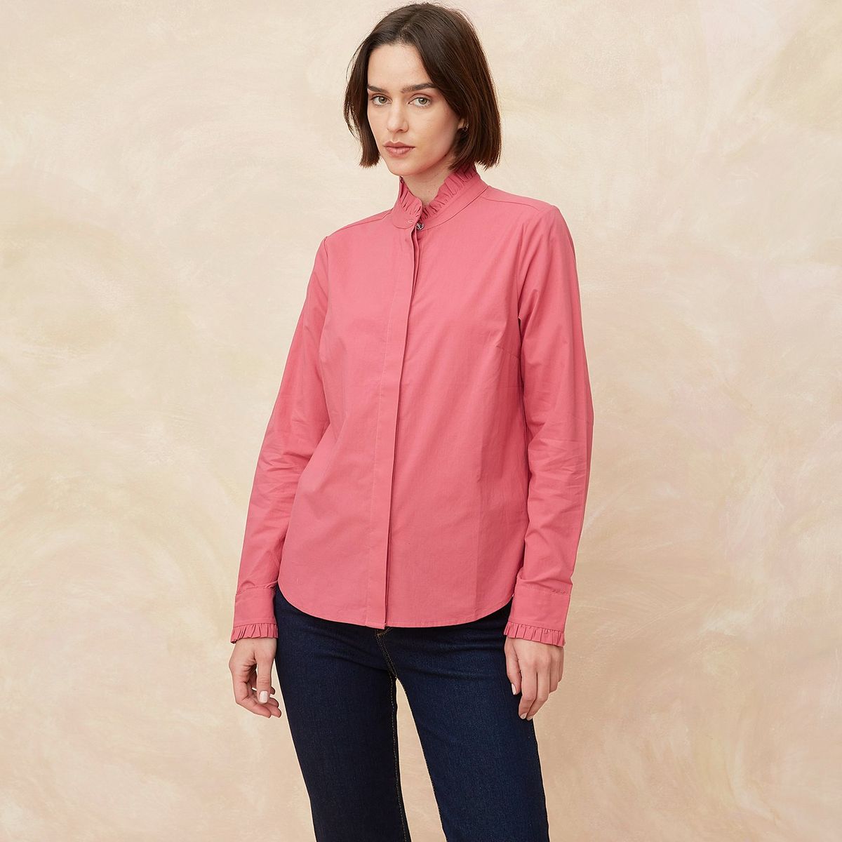 ELLE - Blusa Manga Larga 100% Algodón Mujer Elle