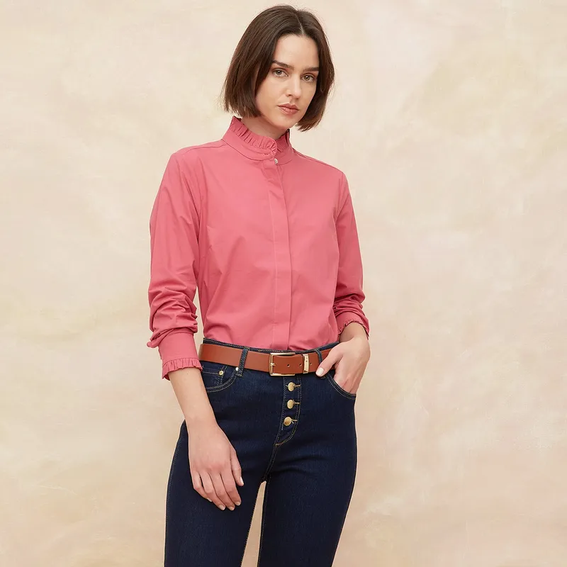 ELLE - Blusa Manga Larga 100% Algodón Mujer Elle