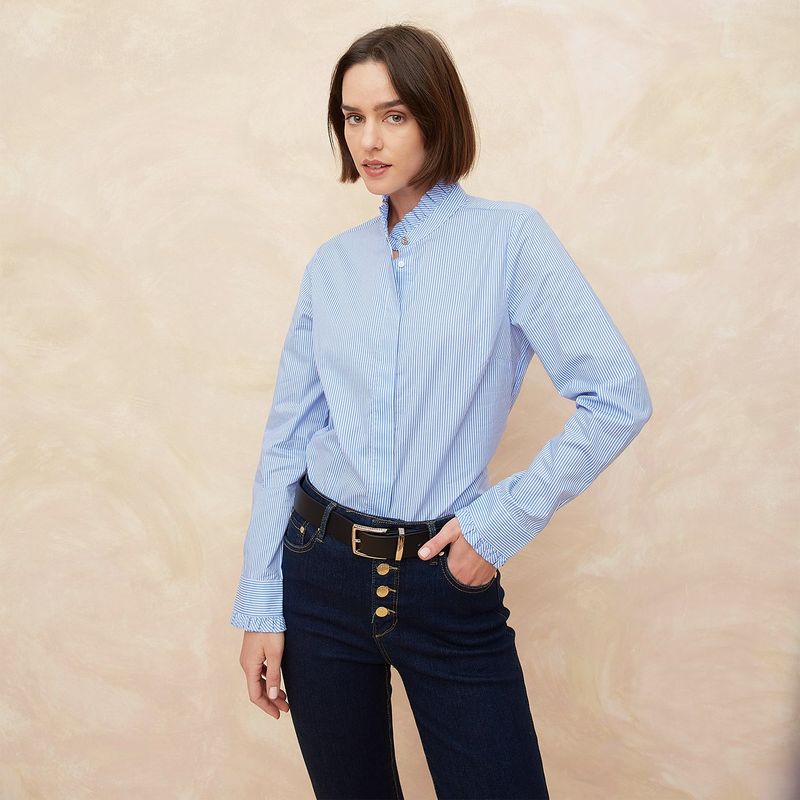 ELLE - Blusa Manga Larga 100% Algodón Mujer Elle