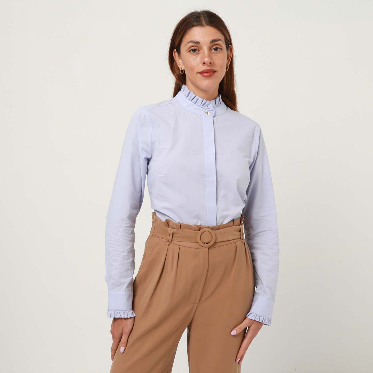 ELLE - Blusa Manga Larga 100% Algodón Mujer Elle