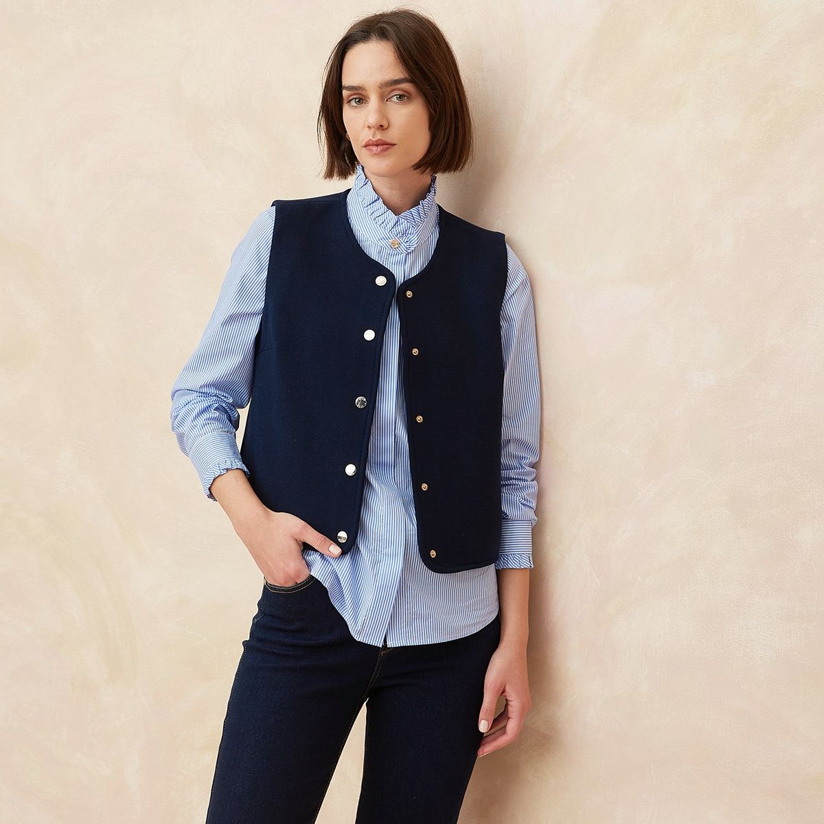 ELLE - Abrigo Casual Mujer Elle