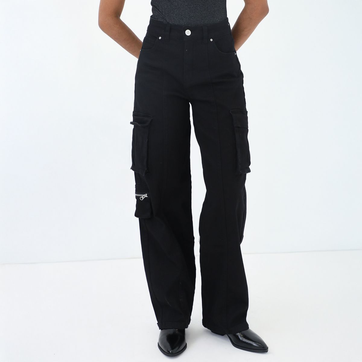 DENIMLAB - Pantalón Cargo Denimlab Mujer