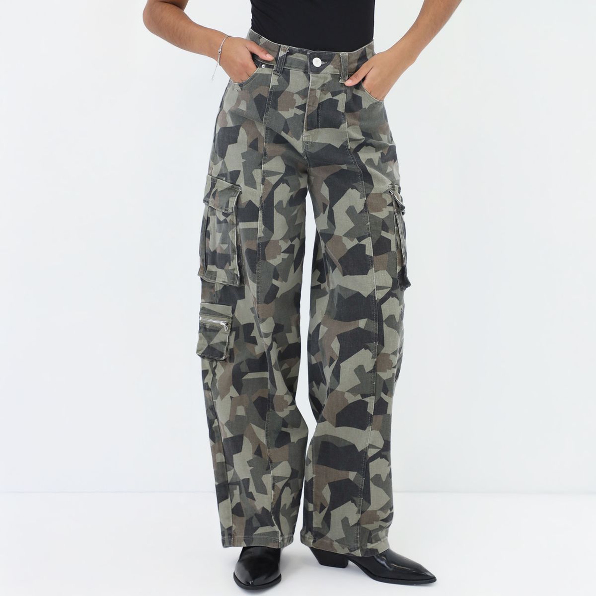 DENIMLAB - Pantalón Cargo Denimlab Mujer