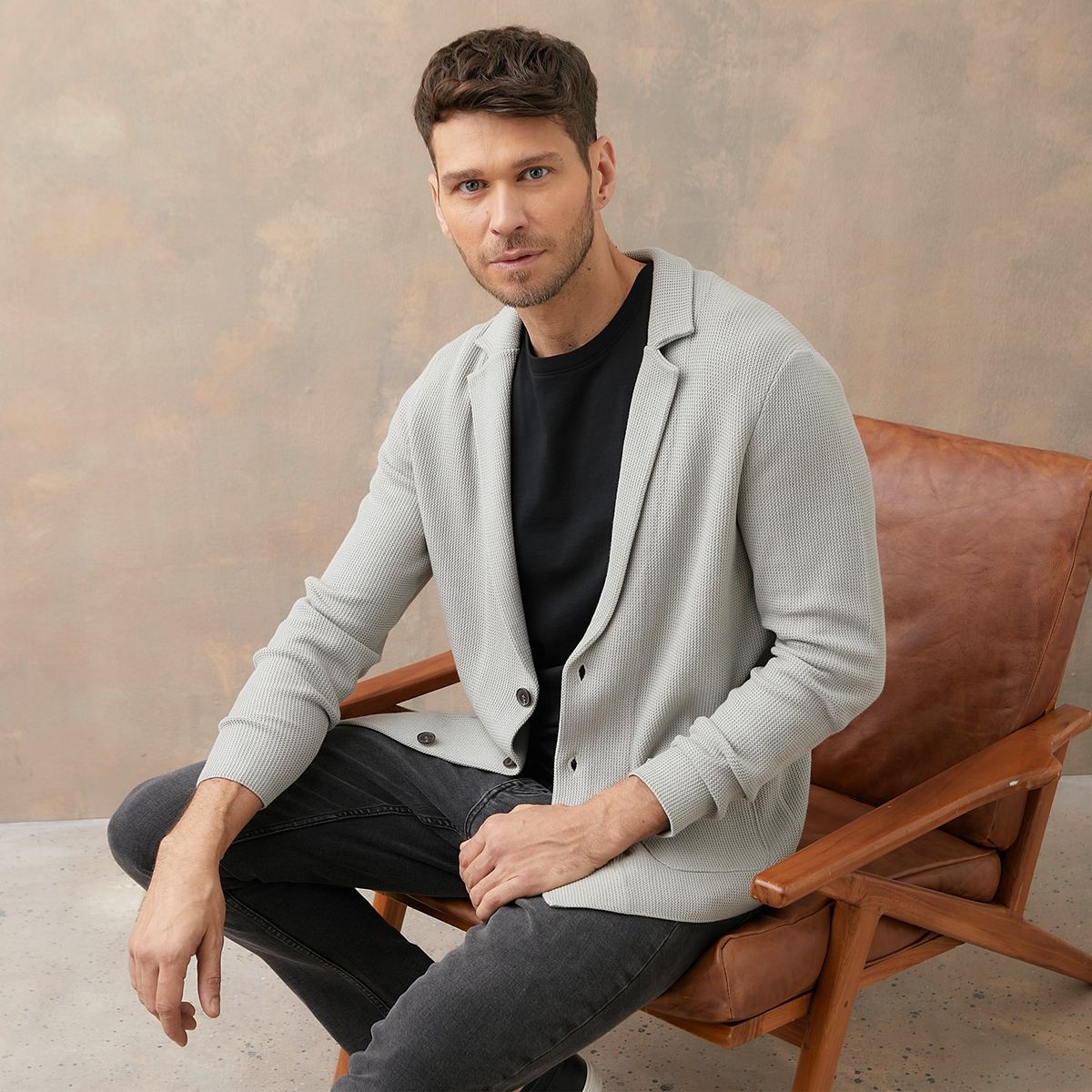 WOLF&HANK - Cardigan 100% Algodón Hombre Wolf&hank